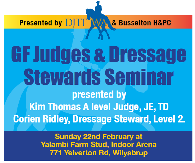 GF Judges and Dressage Stewards Seminar